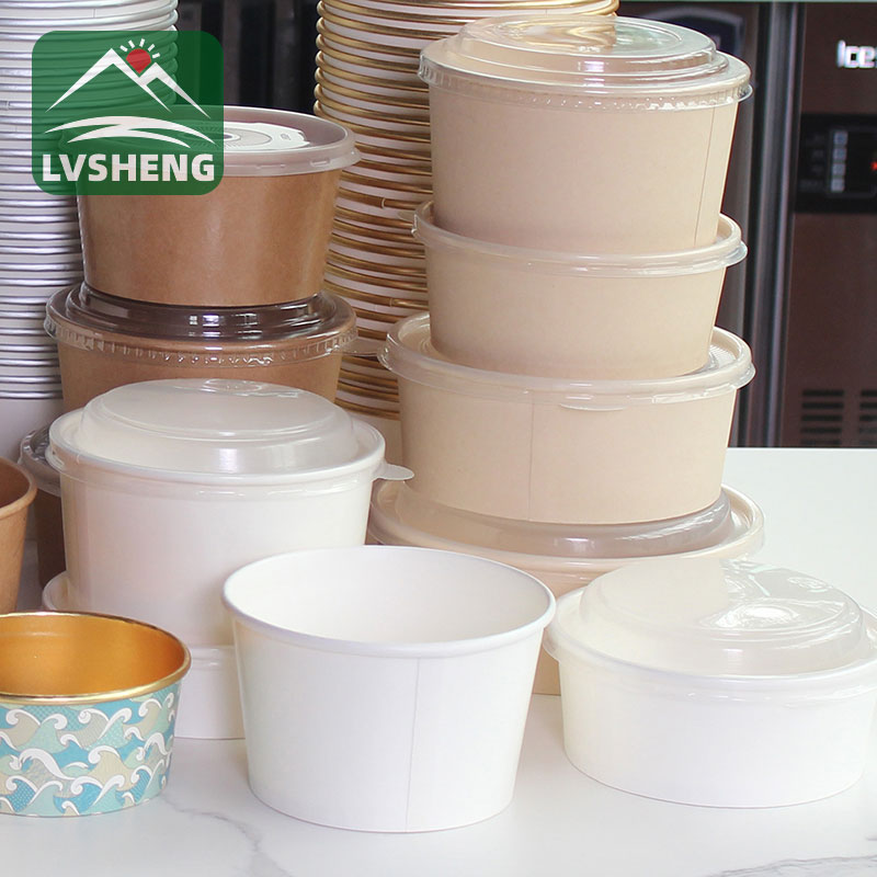 Komposta Bagasse Paper Salad Bowl
