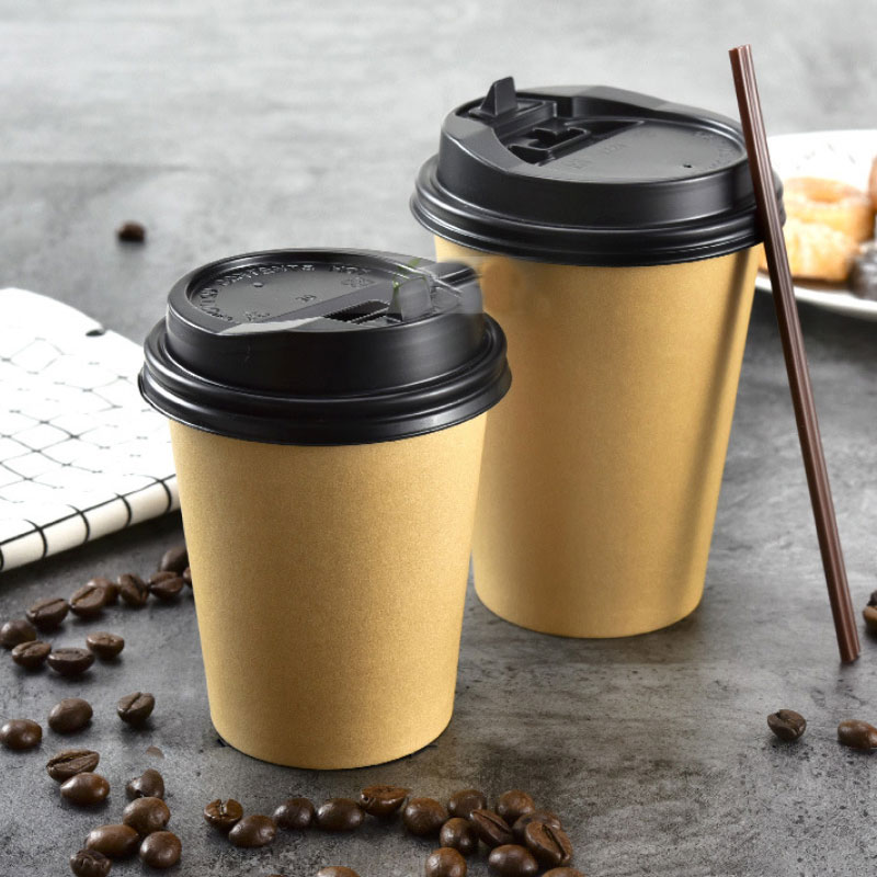Disponebla Kraft Paper Cup kun kovrilo