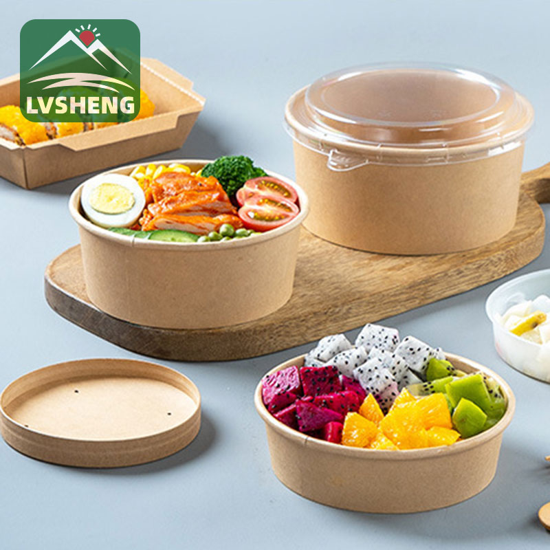 Kraft -papera salata bovlo